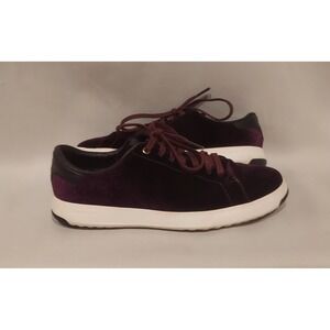 Cole‎ Haan Grandpro Dark Purple (Malbec) Velvet Lace-Up Casual Sneakers Size 7